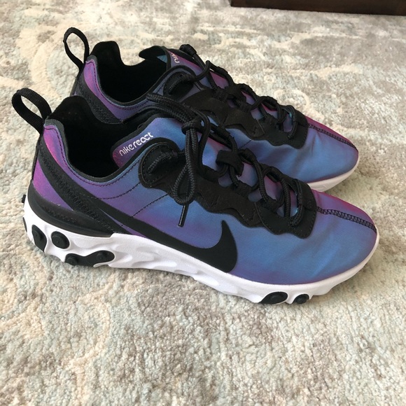 Nike React Element 55 Running Shoe Laser Fuchsia 8 - Picture 2 of 9